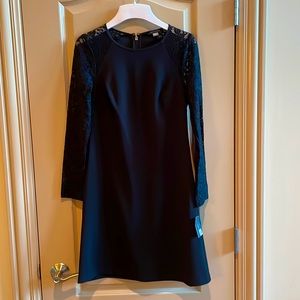Tommy Hilfiger Black Dress with lace sleeves. Size 2.